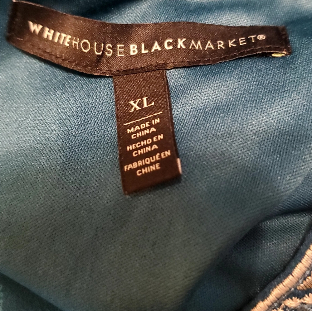 White House Black Market Teal and White Jumpsuit - Picture 4 of 4